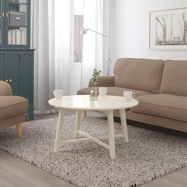 KRAGSTA Sofabord, lys beige, 90 cm