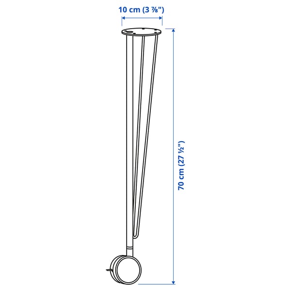 Ewell Spædbarn Medicin KRILLE Ben med hjul, hvid, 70 cm - IKEA