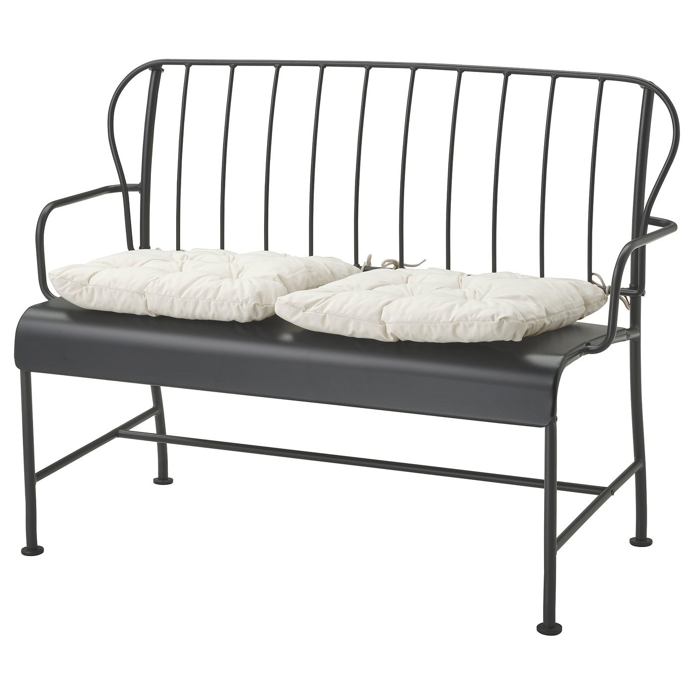 Møbelmontering LÄCKÖ 2-pers. sofa, ude, grå/Kuddarna lys gråbeige