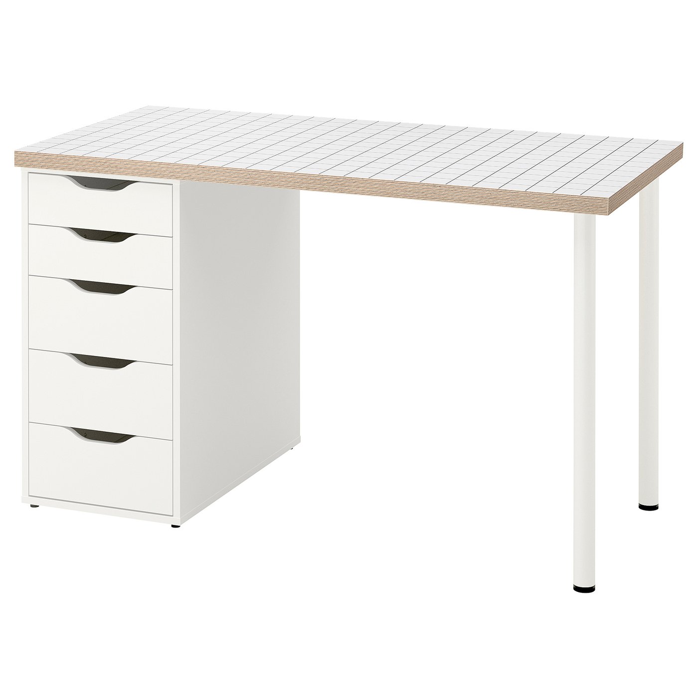 Møbelmontering LAGKAPTEN / ALEX Skrivebord, hvid antracit/hvid, 120×60 cm