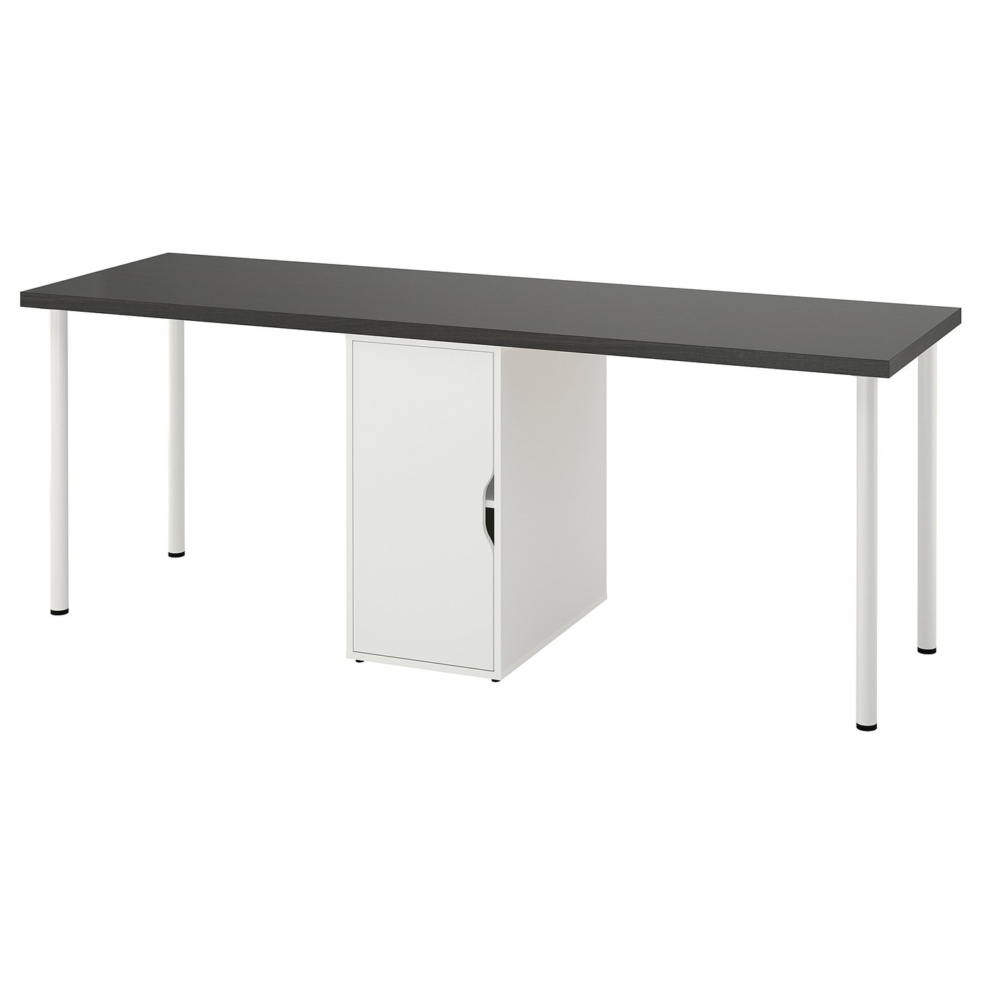 Møbelmontering LAGKAPTEN / ALEX Skrivebord, sortbrun/hvid, 200×60 cm