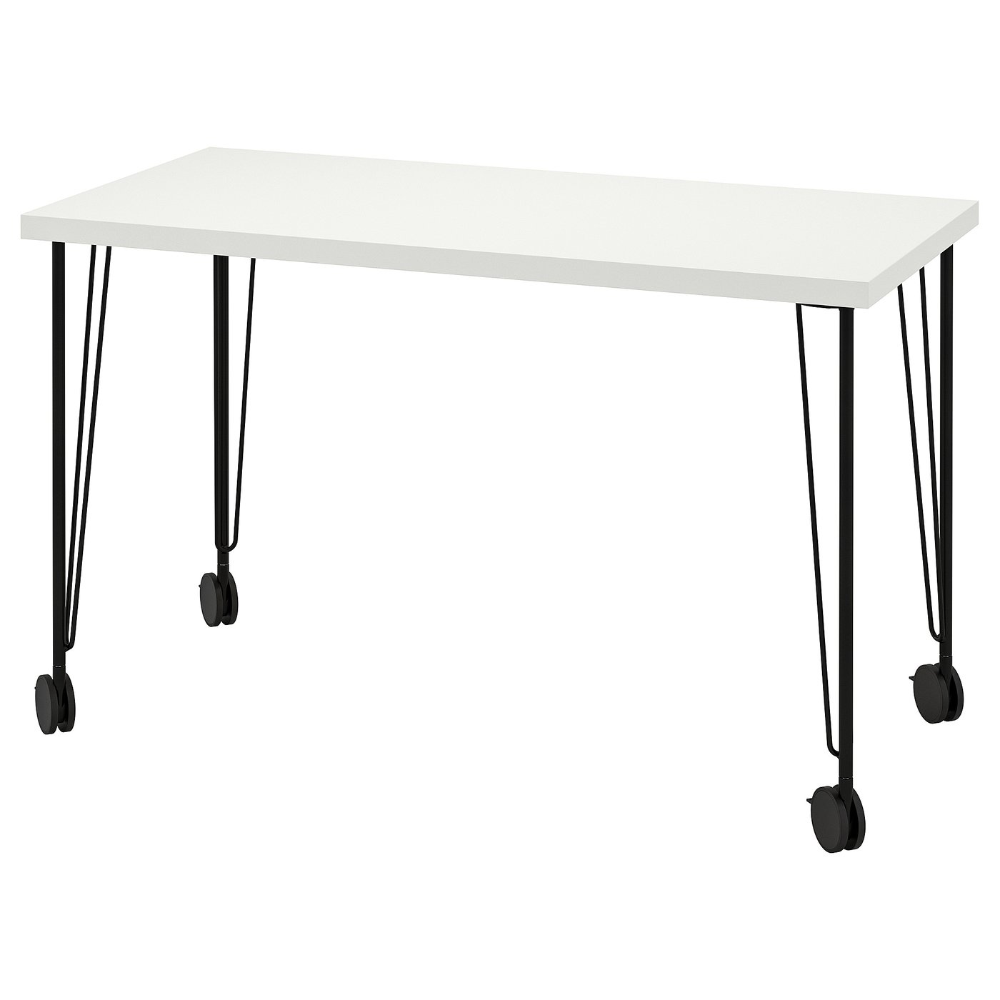 Møbelmontering LAGKAPTEN / KRILLE Skrivebord, hvid/sort, 120×60 cm