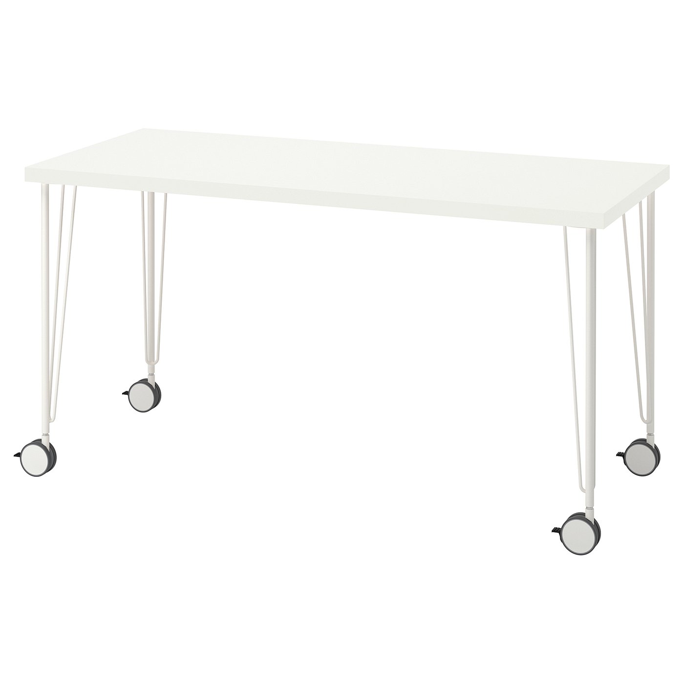 Møbelmontering LAGKAPTEN / KRILLE Skrivebord, hvid, 140×60 cm