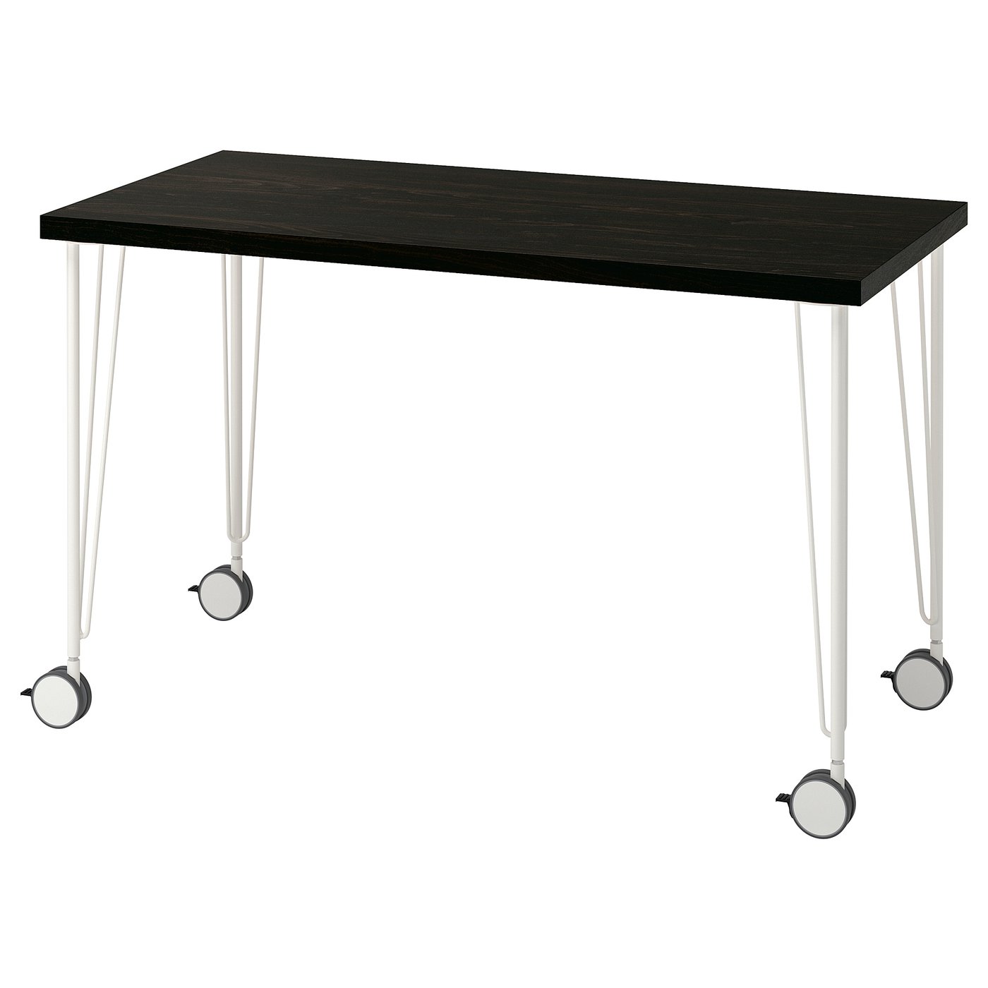 Møbelmontering LAGKAPTEN / KRILLE Skrivebord, sortbrun/hvid, 120×60 cm