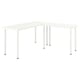 LAGKAPTEN / LINNMON L-formet skrivebord, hvid, 140x160 cm