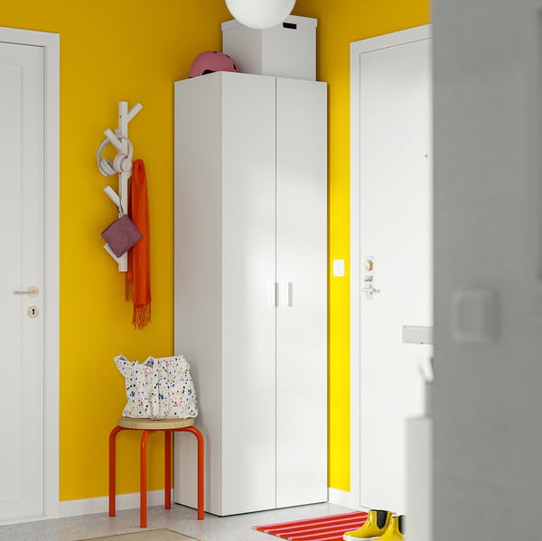 LASTARE Garderobekombination, hvid, 60x42x200 cm