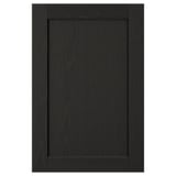 LERHYTTAN sort køkkenskabslåge med ramme i massivt træ og skrå kanter. Traditionelt, rektangulært og funktionelt design.