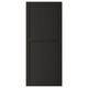 LERHYTTAN sort trædør med massiv askeram og finerpanel. Traditionelt, rektangulært design med skrå kanter.