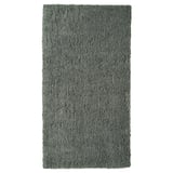 Gråt LINDKNUD tæppe, blødt, rektangulært, genanvendt polyester.
