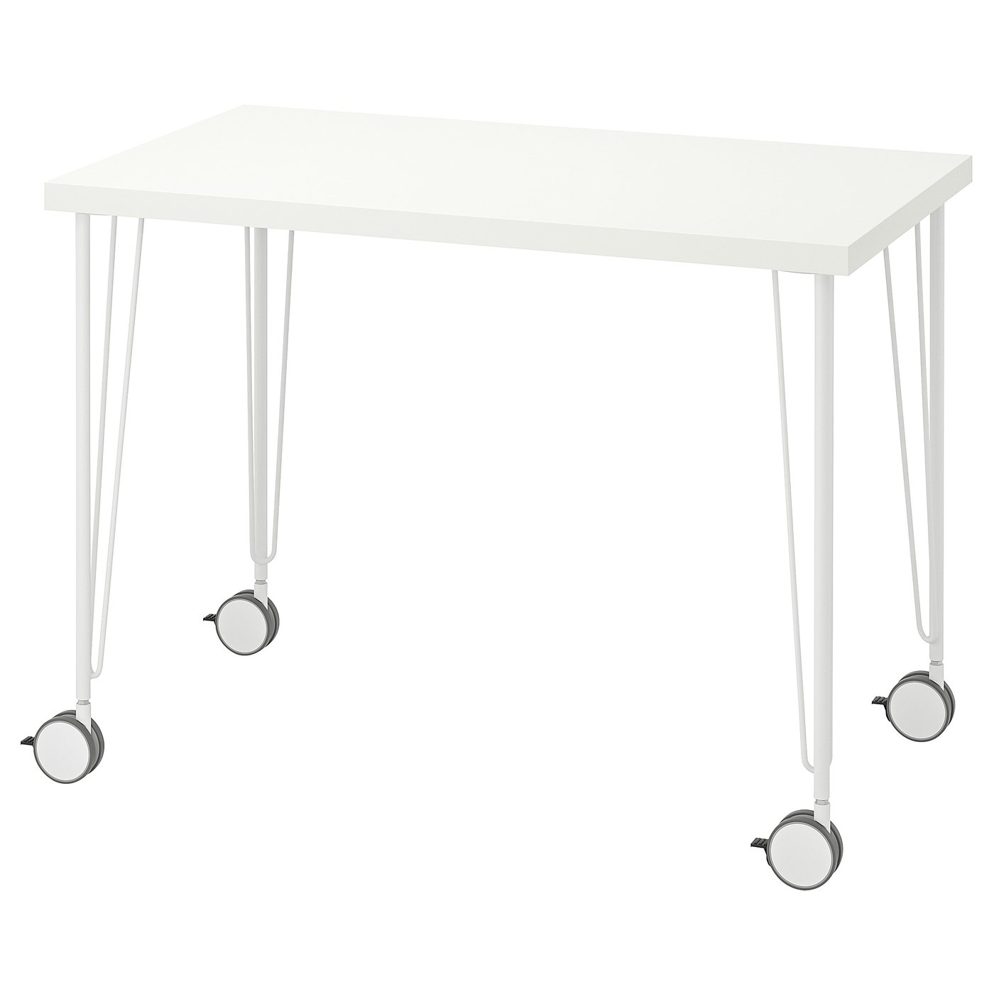 Møbelmontering LINNMON / KRILLE Skrivebord, hvid, 100×60 cm