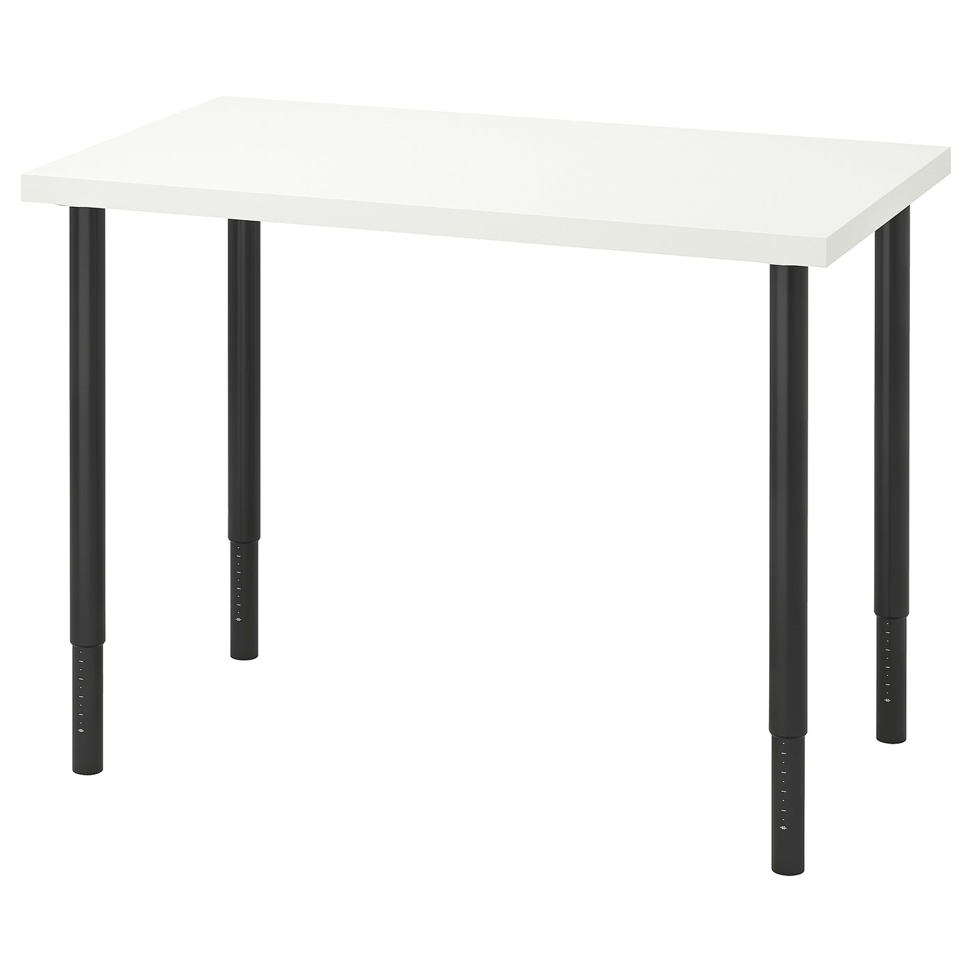 Møbelmontering LINNMON / OLOV Skrivebord, hvid/sort, 100×60 cm | Billig & Hurtig i København