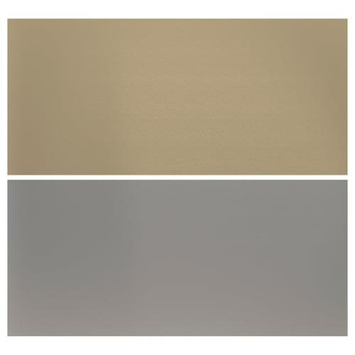 LYSEKIL Vægplade - dobbeltsidet rustfrit stål/messing 119.6x55 cm