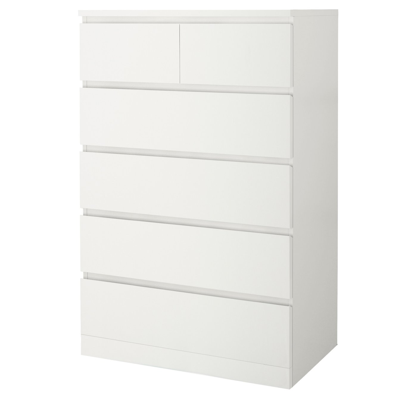 Møbelmontering MALM Kommode 6 skuffer, hvid, 80×123 cm