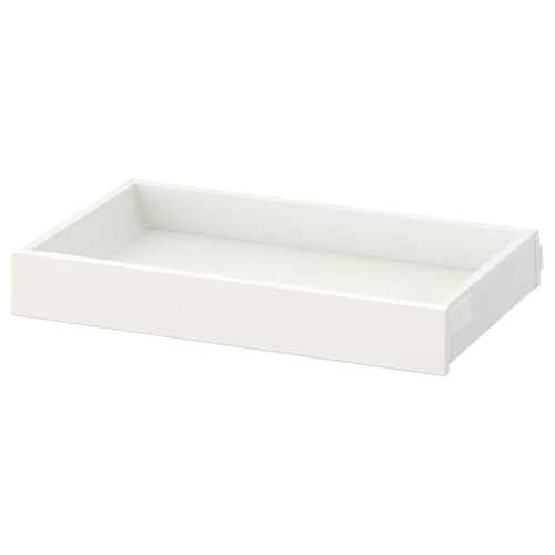 Hvid MAXIMERA skuffe, stål, spånplade, akrylmaling, slankt design.