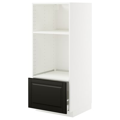 Hvidt METOD køkkenskab med sort skuffe, moderne design.