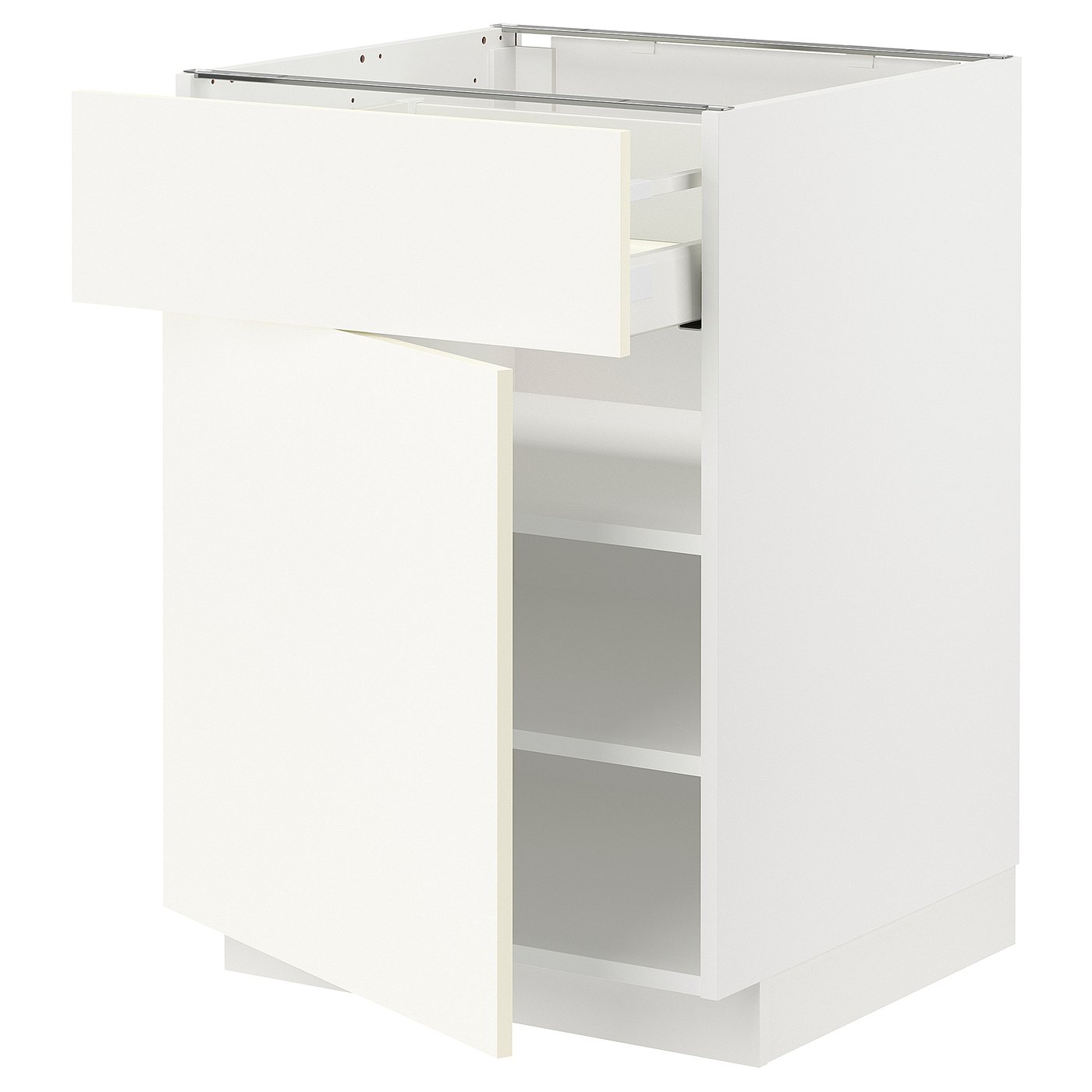 Møbelmontering METOD / MAXIMERA Underskab med skuffe/låge, hvid/Vallstena hvid, 60×60 cm | Billig & Hurtig i København