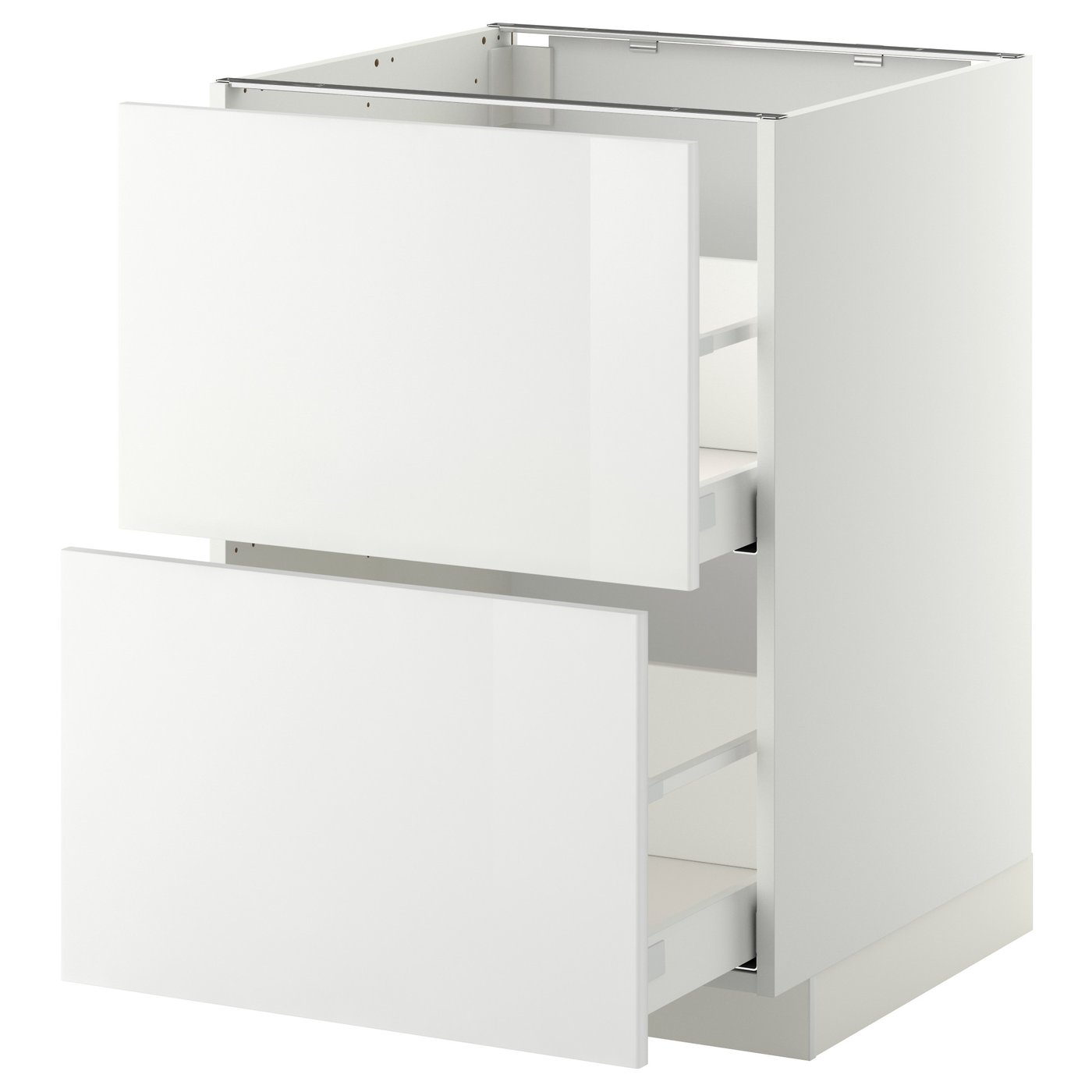 Møbelmontering METOD / MAXIMERA Usk 2 front/2 høj skuf, hvid/Ringhult hvid, 60×60 cm