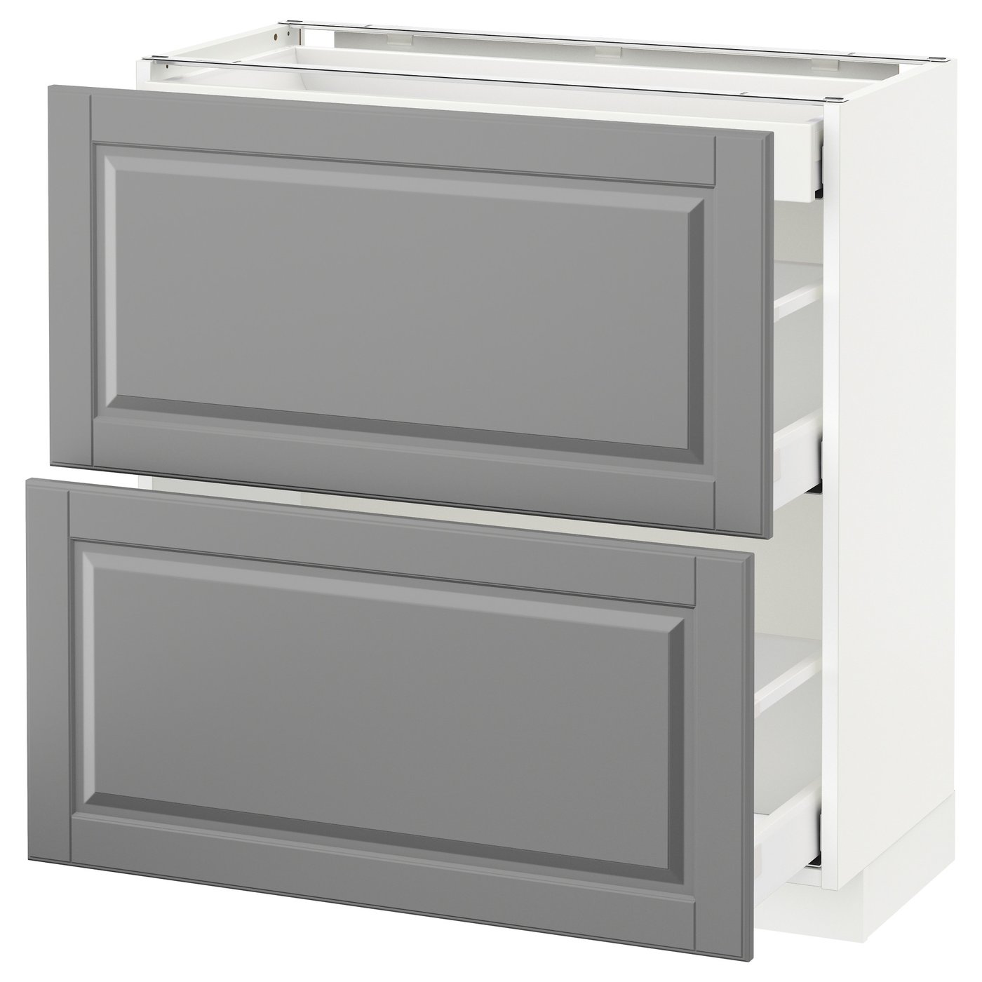 Møbelmontering METOD / MAXIMERA Usk 2 fronter/3 skuffer, hvid/Bodbyn grå, 80×37 cm | Billig & Hurtig i København