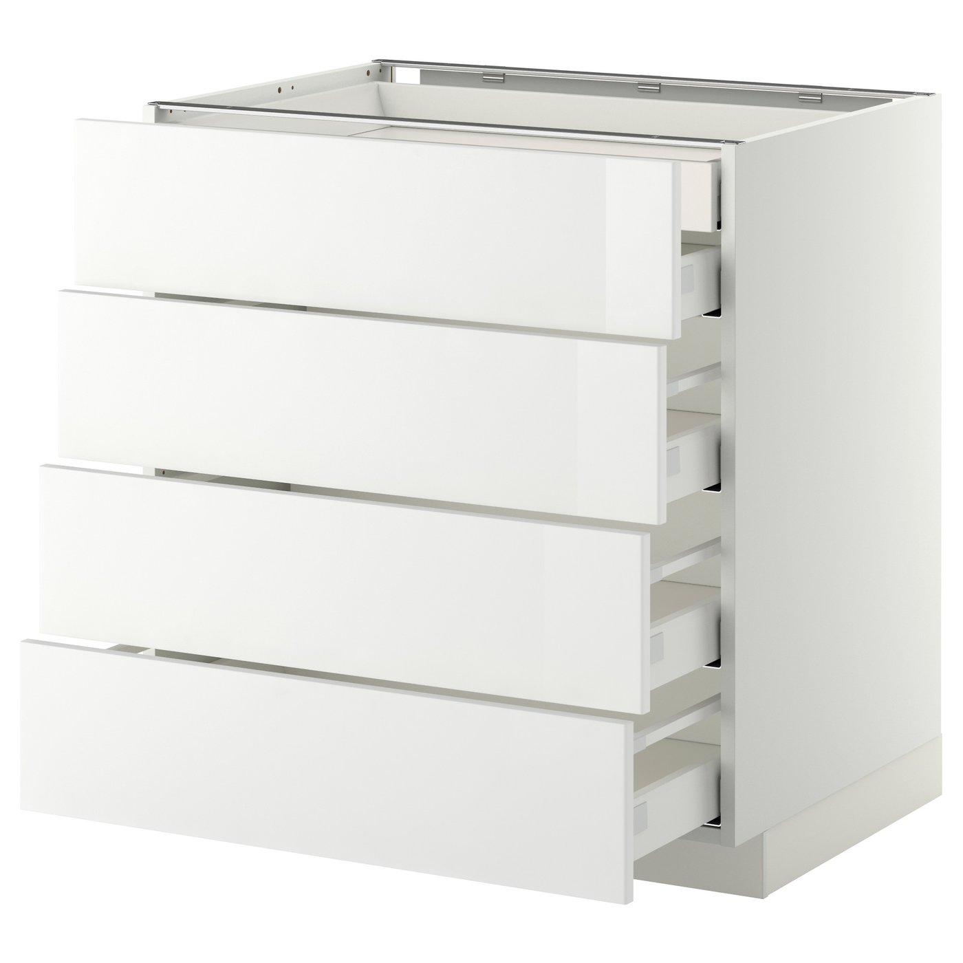 Møbelmontering METOD / MAXIMERA Usk 4 front/2 lave/3 mellem skuf, hvid/Ringhult hvid, 80×60 cm | Billig & Hurtig i København