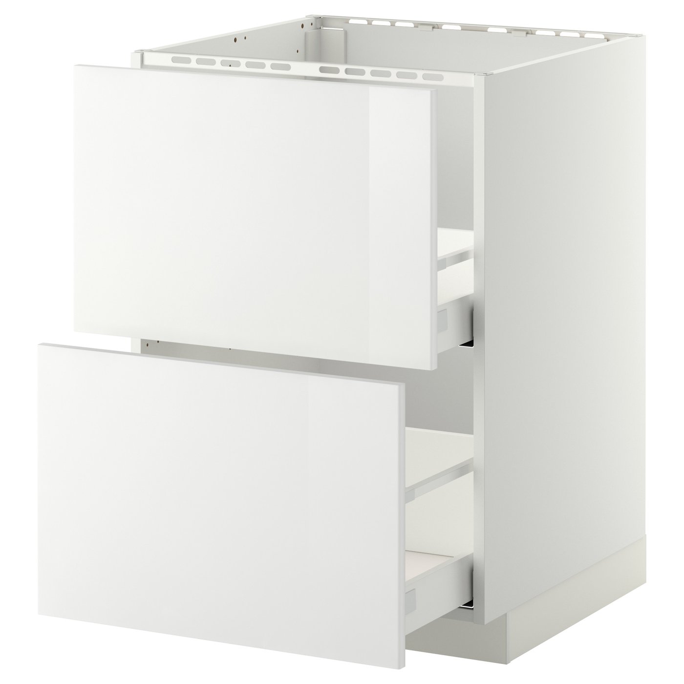 Møbelmontering METOD / MAXIMERA Usk vask+2 fronter/2 skuffer, hvid/Ringhult hvid, 60×60 cm | Billig & Hurtig i København