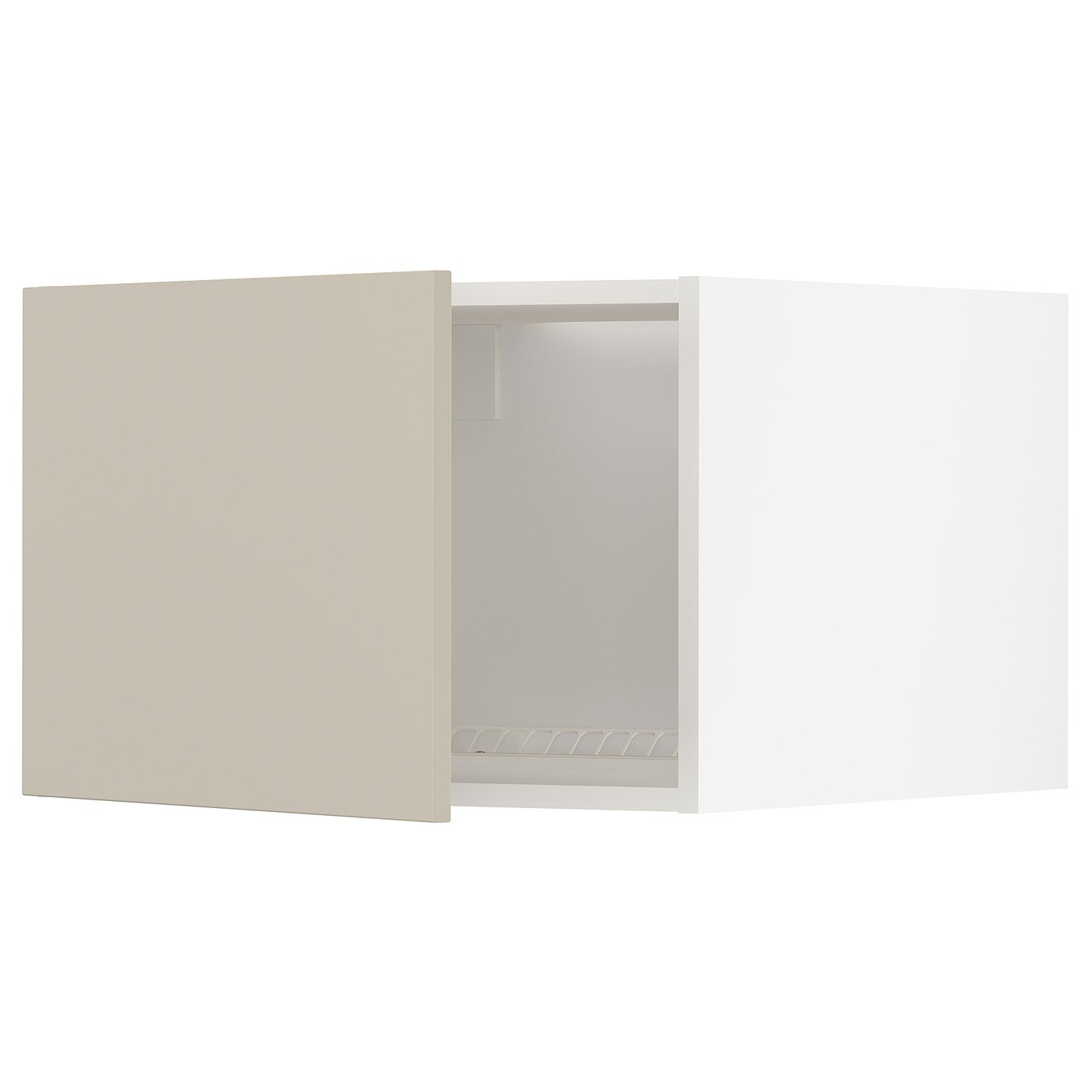 Møbelmontering METOD Overskab til køl/frys, hvid/Havstorp beige, 60×40 cm