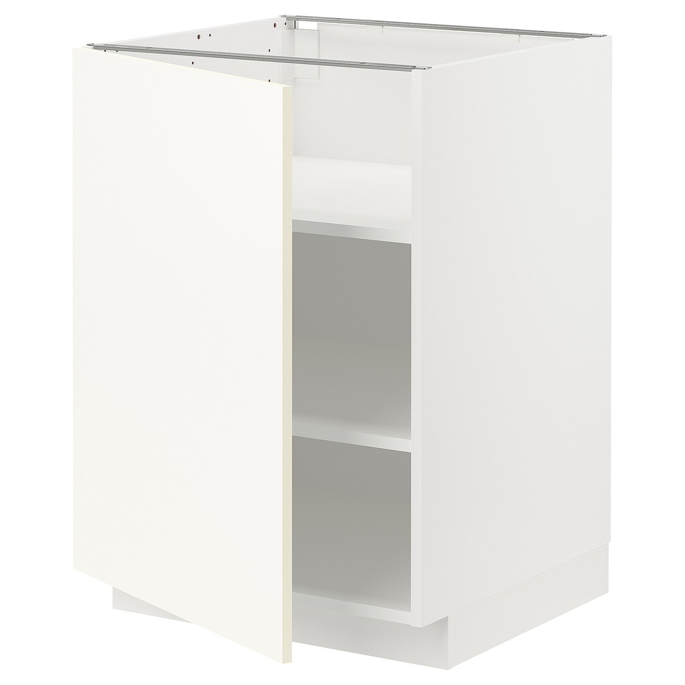 Møbelmontering METOD Underskab med hylder, hvid/Vallstena hvid, 60×60 cm