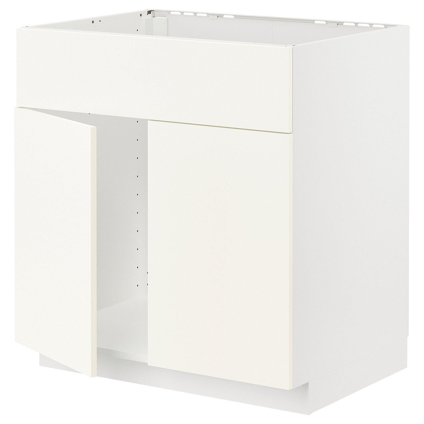 Møbelmontering METOD Underskab til vask 2 låger/front, hvid/Vallstena hvid, 80×60 cm | Billig & Hurtig i København