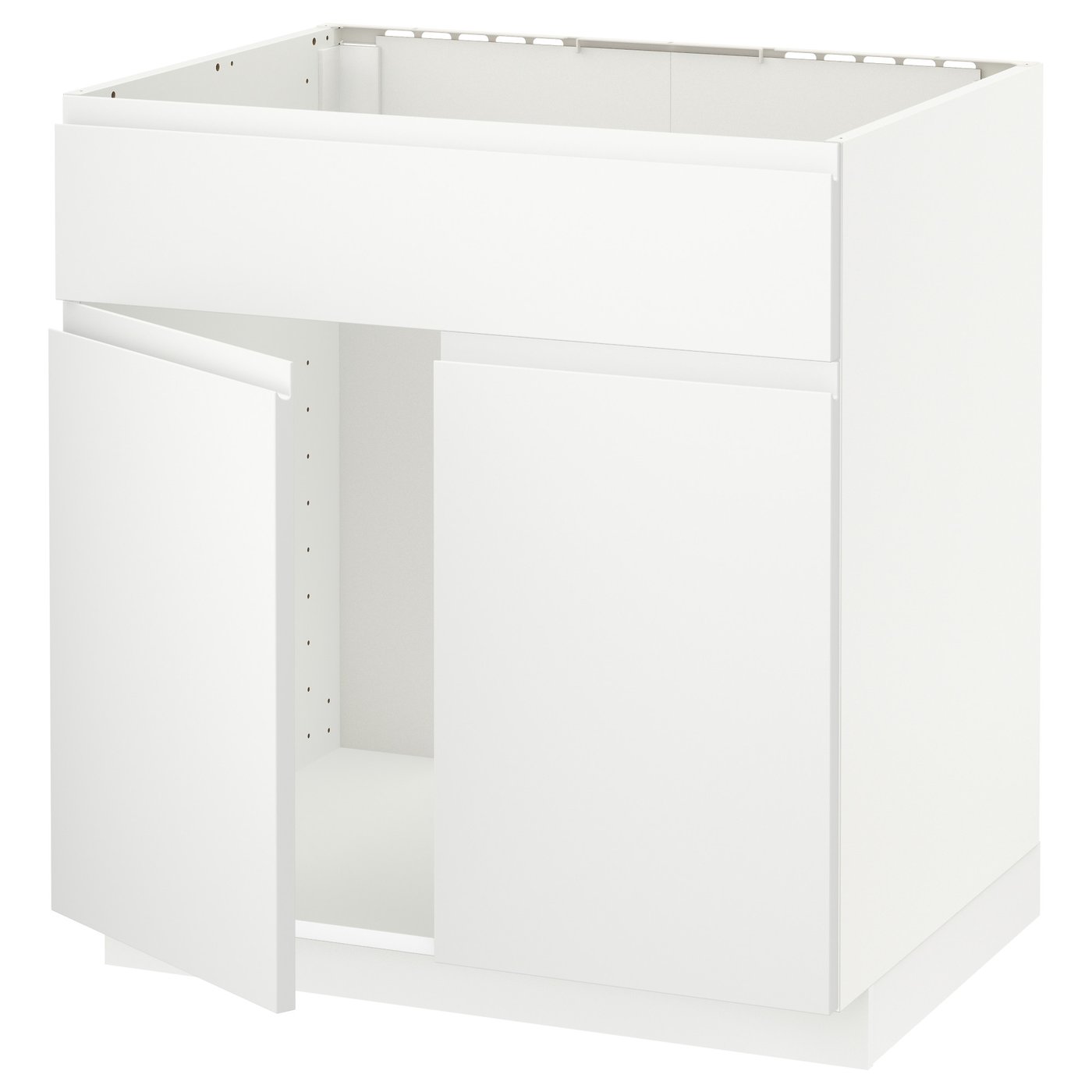 Møbelmontering METOD Underskab til vask 2 låger/front, hvid/Voxtorp mat hvid, 80×60 cm | Billig & Hurtig i København