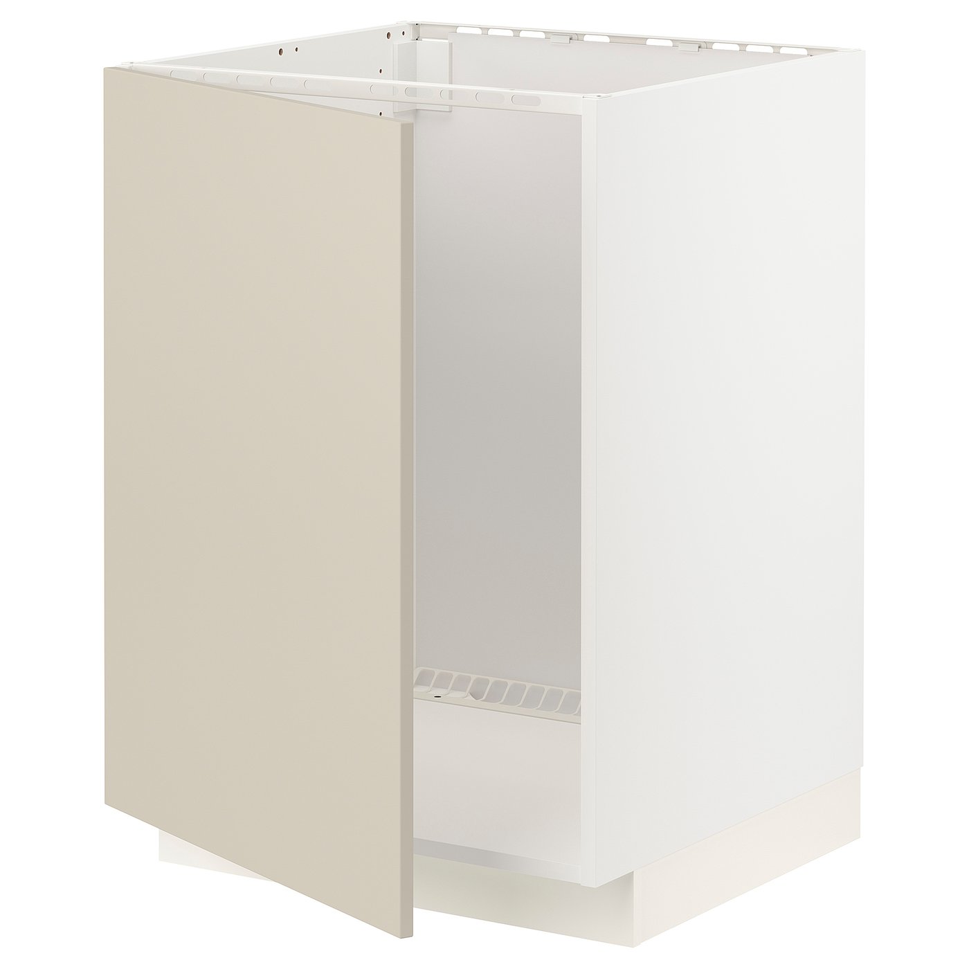 Møbelmontering METOD Underskab til vask, hvid/Havstorp beige, 60×60 cm
