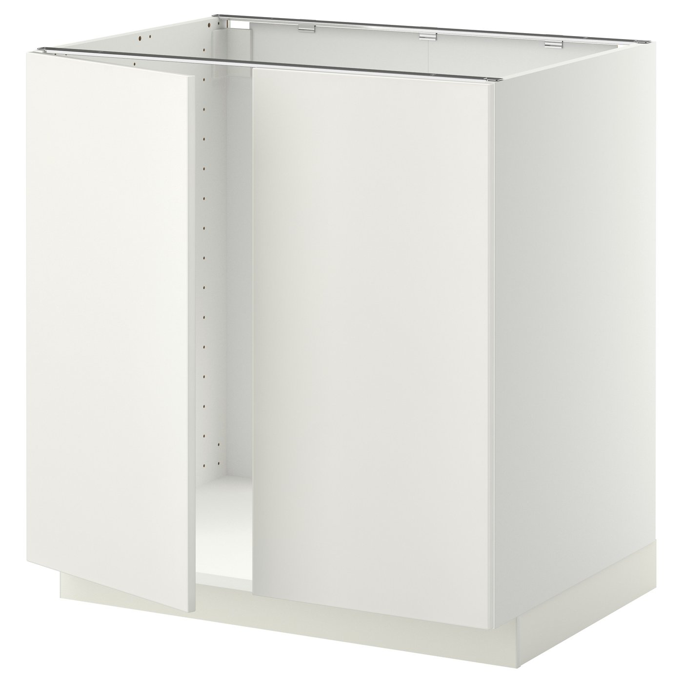 Møbelmontering METOD Underskab til vask med 2 låger, hvid/Veddinge hvid, 80×60 cm | Billig & Hurtig i København