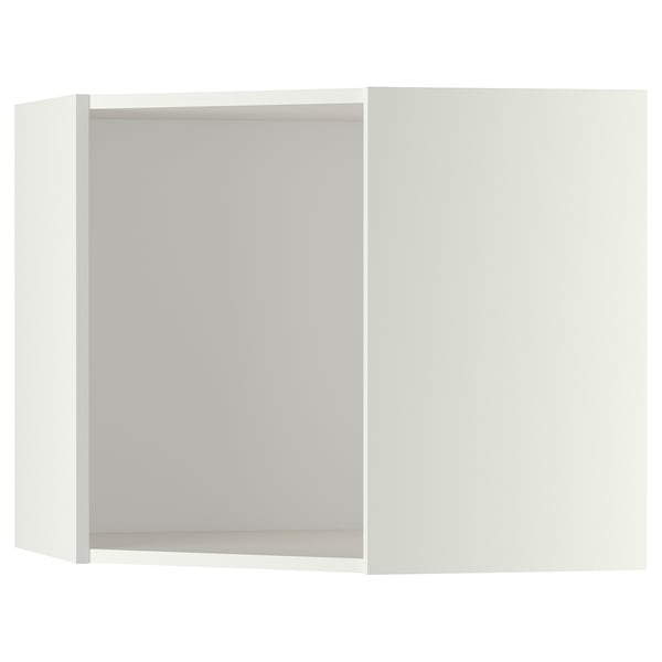 Et hvidt METOD-skab fra ikea, en hjørnerumsenhed med et enkelt design, en del af deres køkkensystem.