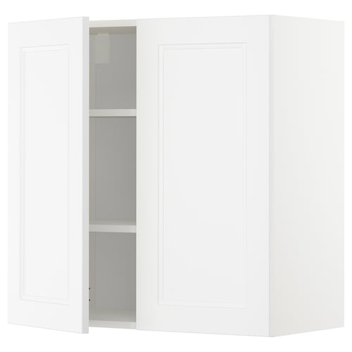 METOD vægskab, hvid, rektangulær, moderne design, justerbare hylder.