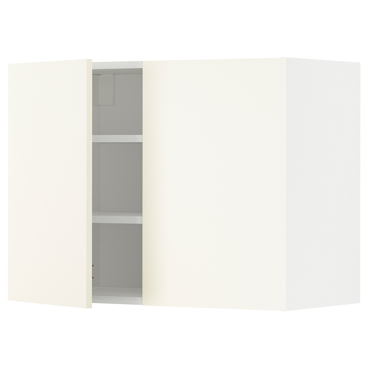Møbelmontering METOD Vægskab med hylder/2 låger, hvid/Vallstena hvid, 80×60 cm | Professionel Møbelmontør