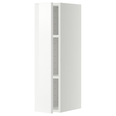 Hvidt køkkenskab, slankt moderne design med blank finish.