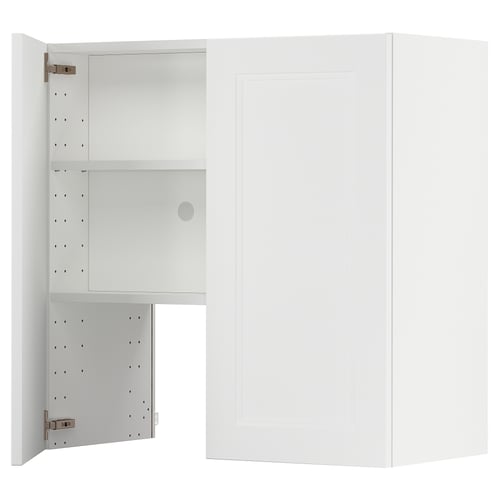 Ikea METOD hvidt køkkenskab, firkantet design med justerbar hylde.