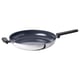 Mulighed: MIDDAGSMAT stegepande, sølv med sort håndtag, non-stick, rund form, holdbar krop i rustfrit stål.