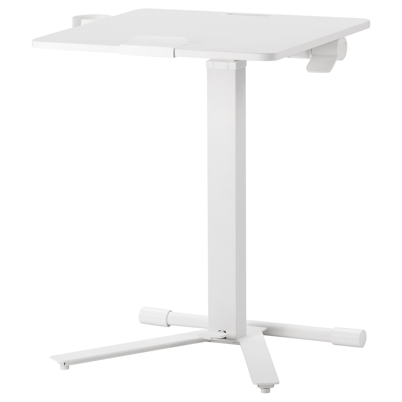 Møbelmontering MITTZON Bord til bærbar computer med hjul, hvid, 66×50 cm