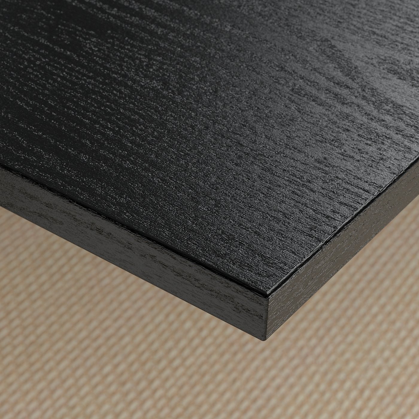 Møbelmontering MITTZON Skrivebord, asketræsfiner med sort bejdse/sort, 140x60 cm | Billig & Hurtig i København