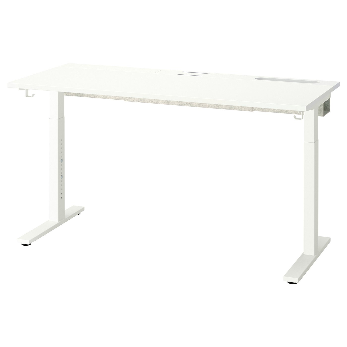 Møbelmontering MITTZON Skrivebord, hvid, 140×60 cm