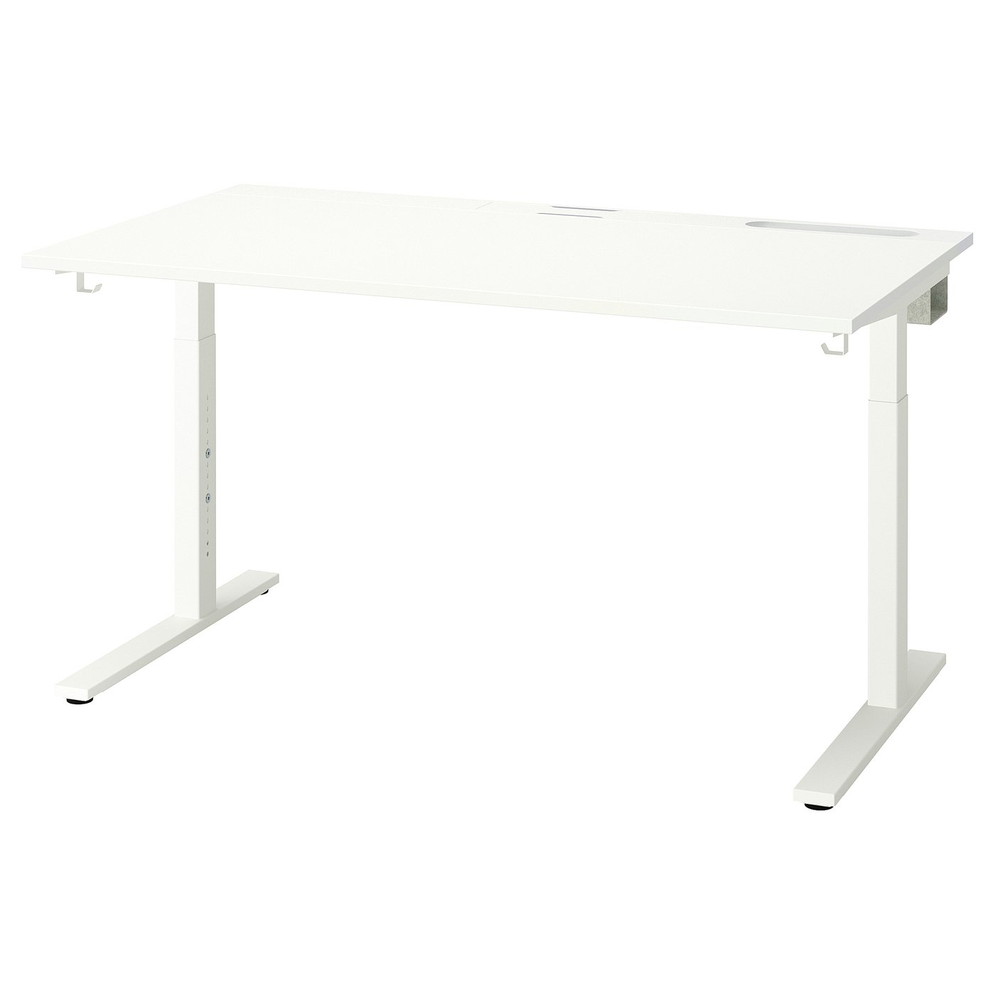Møbelmontering MITTZON Skrivebord, hvid, 140×80 cm