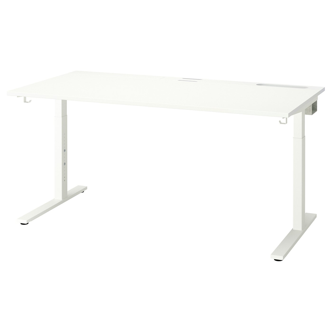 Møbelmontering MITTZON Skrivebord, hvid, 160×80 cm