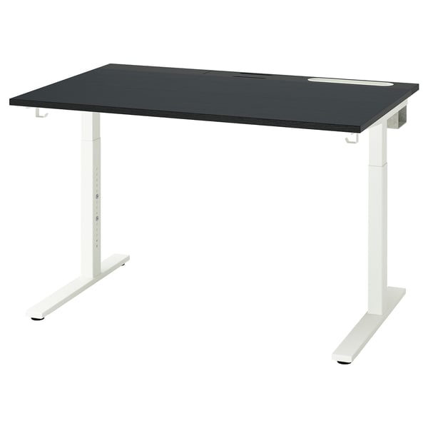 MITTZON: sort skrivebord, justerbar højde, moderne design. Denne version bevarer de vigtigste detaljer, mens længden holdes under 150 tegn.