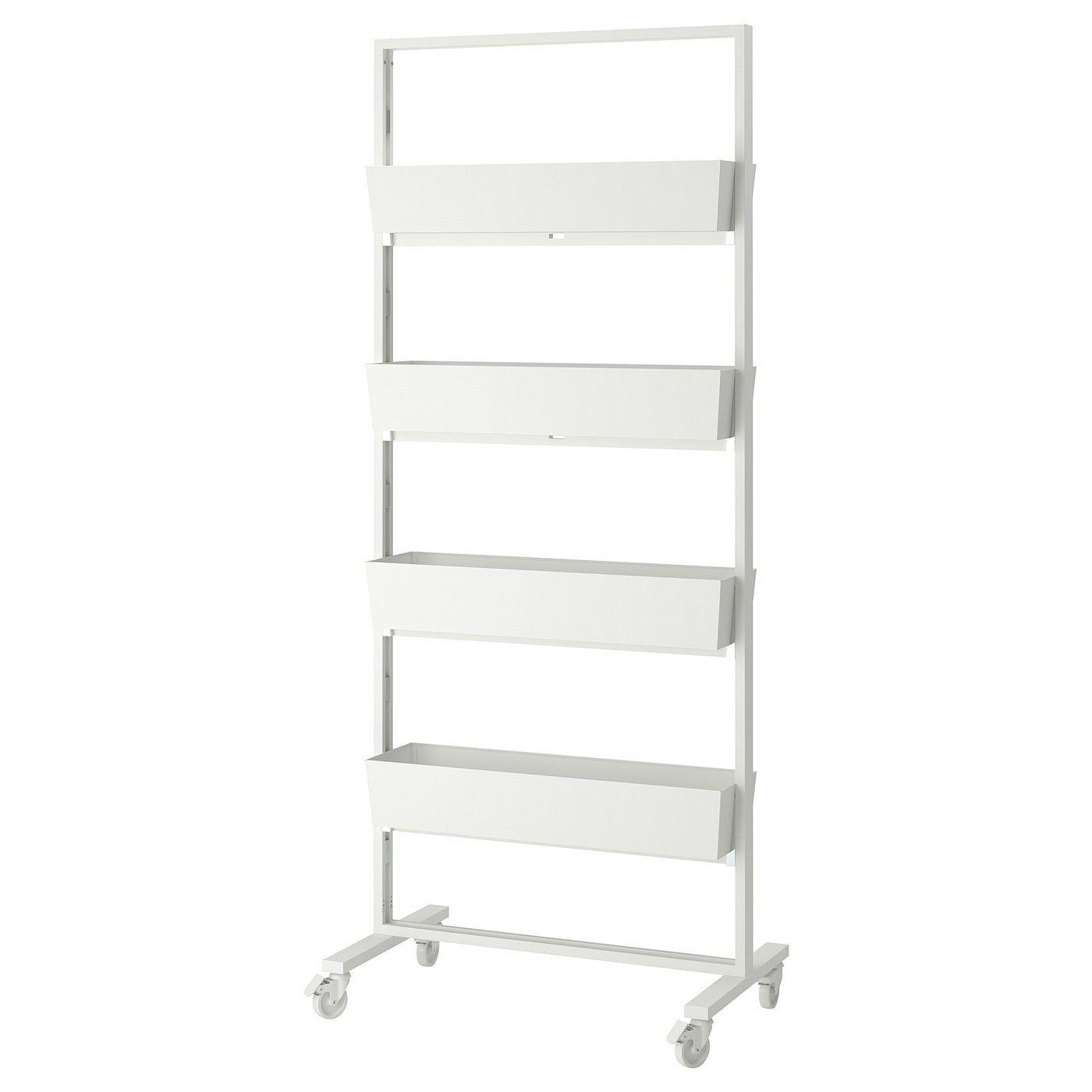 Møbelmontering MITTZON Stel m hjul/beholder, hvid, 85×205 cm