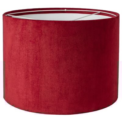 Rød MOLNSKIKT lampeskærm, cylindrisk form, blød fløjlsstruktur, moderne design.
