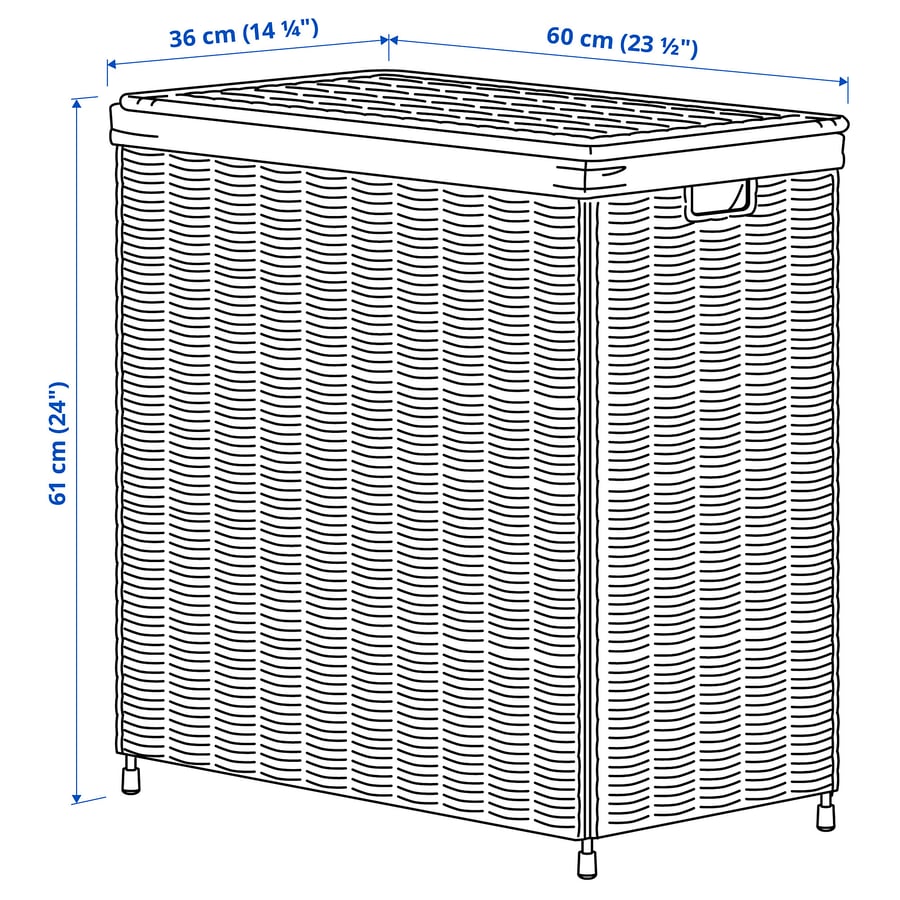 NATTGIBBA vasketøjskurv, piletræ/håndlavet, 100 l - IKEA
