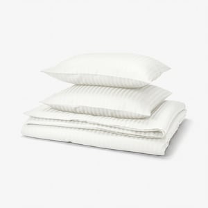NATTJASMIN Sengetøj og 2 pudebetræk, hvid, 240x220/60x70 cm