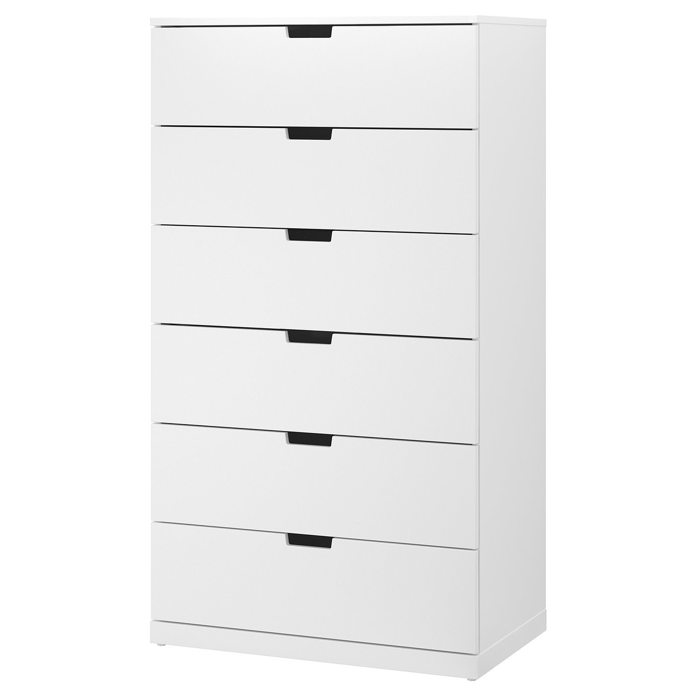 Møbelmontering NORDLI Kommode 6 skuffer, hvid, 80×145 cm