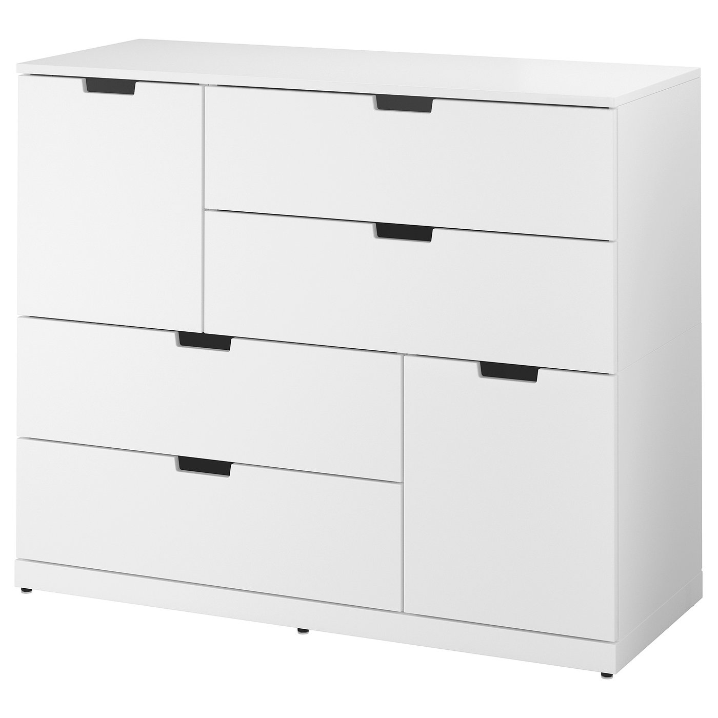 Møbelmontering NORDLI Kommode 6 skuffer, hvid, 120×99 cm