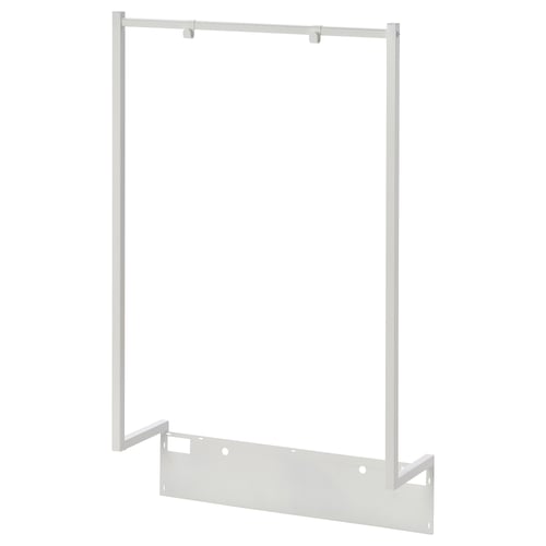 NORDLI Tilbygningsgarderobestang - hvid 80x115 cm