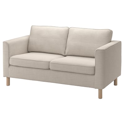 PÄRUP sofa, beige, moderne minimalistisk design, træben, aftageligt betræk.